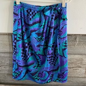Vintage 80's Jantzen vibrant Swimwear Wrap Skirt Size Medium (O1)